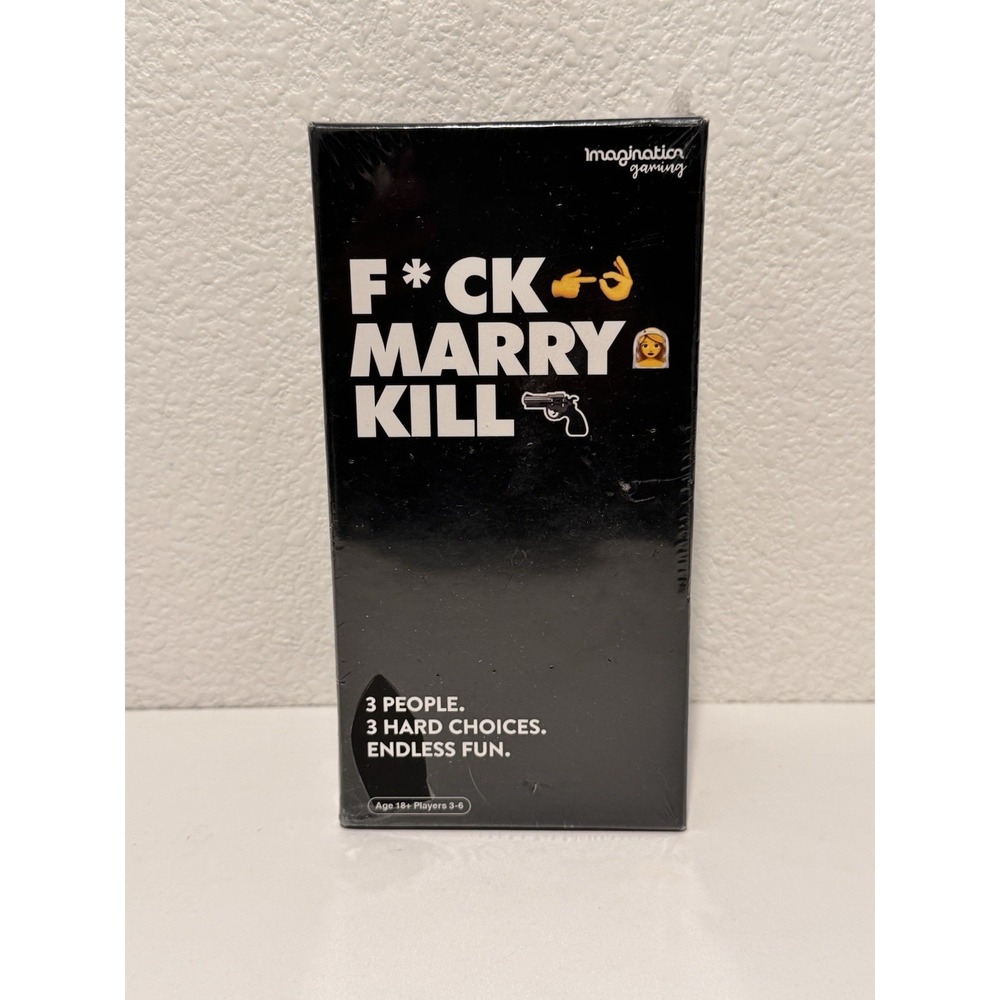 F*ck Marry Kill Card Board Game 3 People Player Rated 18+ Wedding Gag Gift NEW